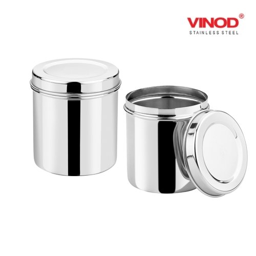 Vinod Stainless Steel Deep Dabba - Set of 2 pieces 